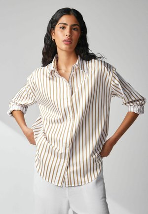 Next OVERSIZED  - Košilová halenka  - neutral white stripe