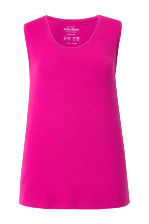 Ulla Popken, GROSSE GRÖSSEN BREIT TRÄGER RUNDHALS SEITENSCHLITZ -QUALITÄT - Top - magenta