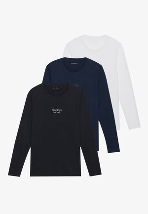 3 PACK - Long sleeved top - true black/bright white/sky captain