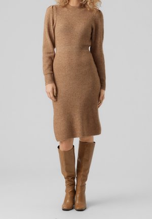 Gebreide jurk - brown