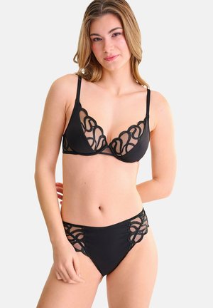 Lisca, SOUTIEN-GORGE ARMATURÉ SHINY SECRET LISCA - Beugel BH - noir