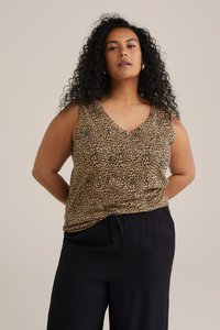 WE Fashion CURVE - Top - light brown