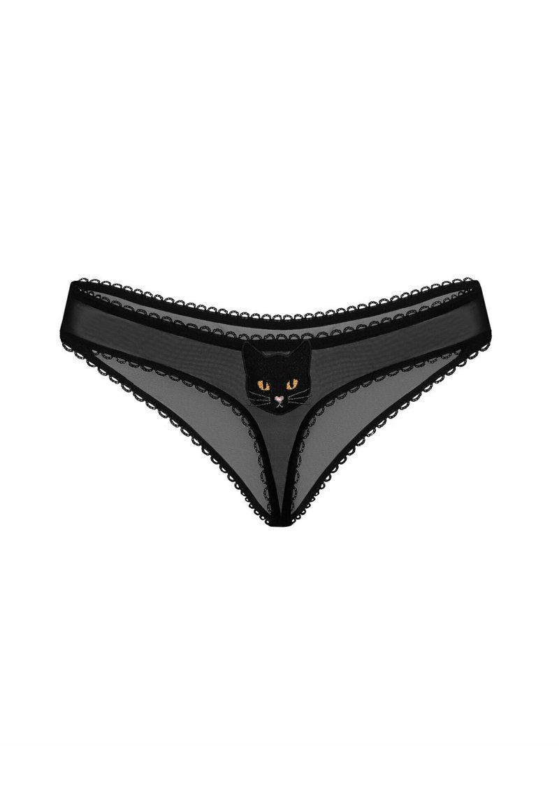 Adore Me ALYSHIA PLUS String black cat motif/schwarz Zalando