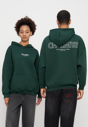 YOURTURN by Zalando UNISEX RELAXED FIT OFF LIMITS HOODIE - Суитшърт с качулка - dark green
