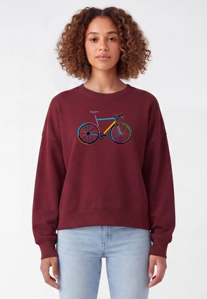 watapparel, FAHRRAD BY NIGHT - Sweater - burgundy