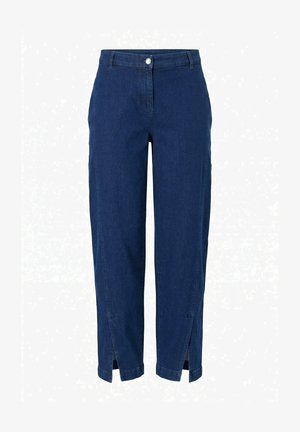 Ulla Popken, BARREL-JEANS, WEITES BEIN, ZIERNÄHTE, KOMFORTBUND - Straight leg jeans - dark blue denim