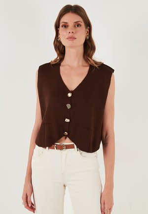 REGULAR FIT - Vest - brown