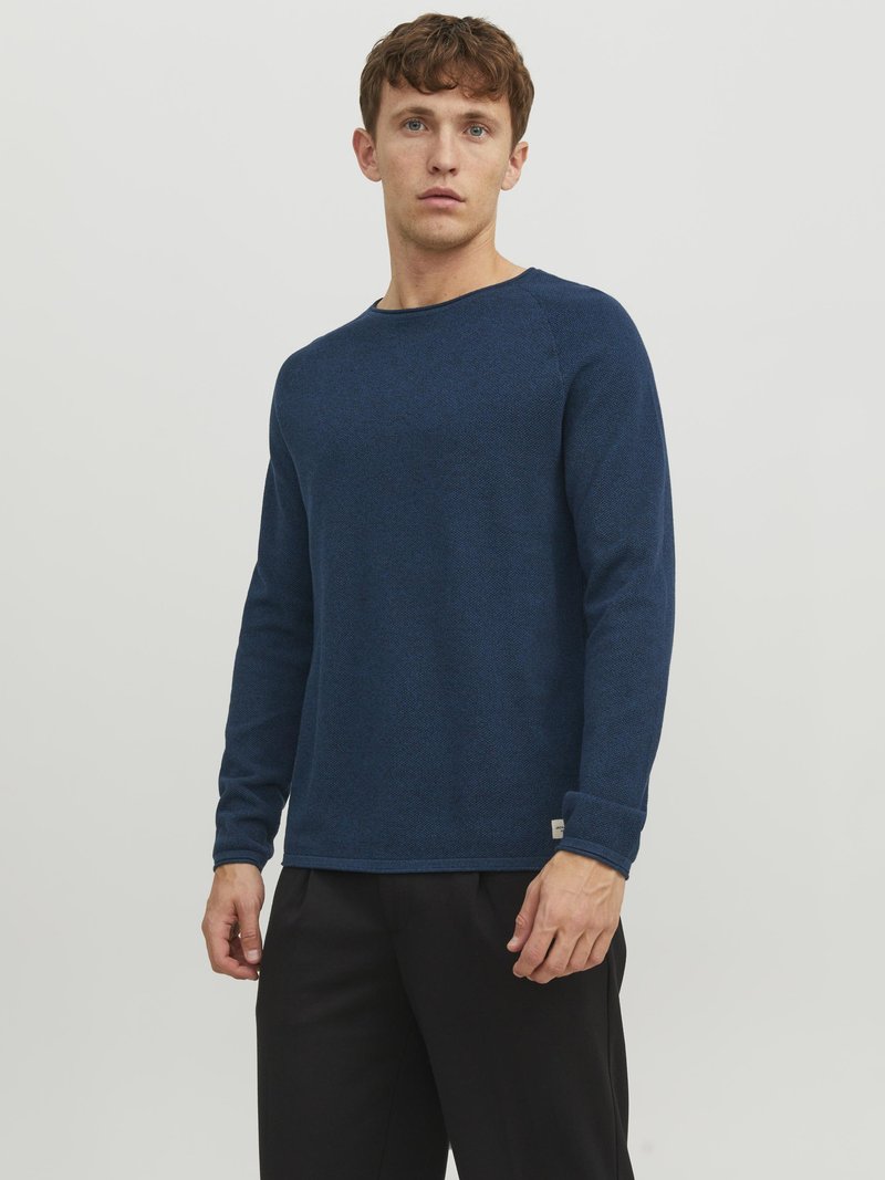 Jack & Jones JJEHILL CREW NECK  - Pulover - sailor blue