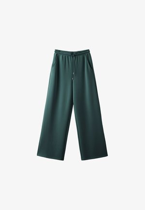 Stradivarius, SOFT-TOUCH PALAZZO JOGGERS - Tepláky - mottled dark green