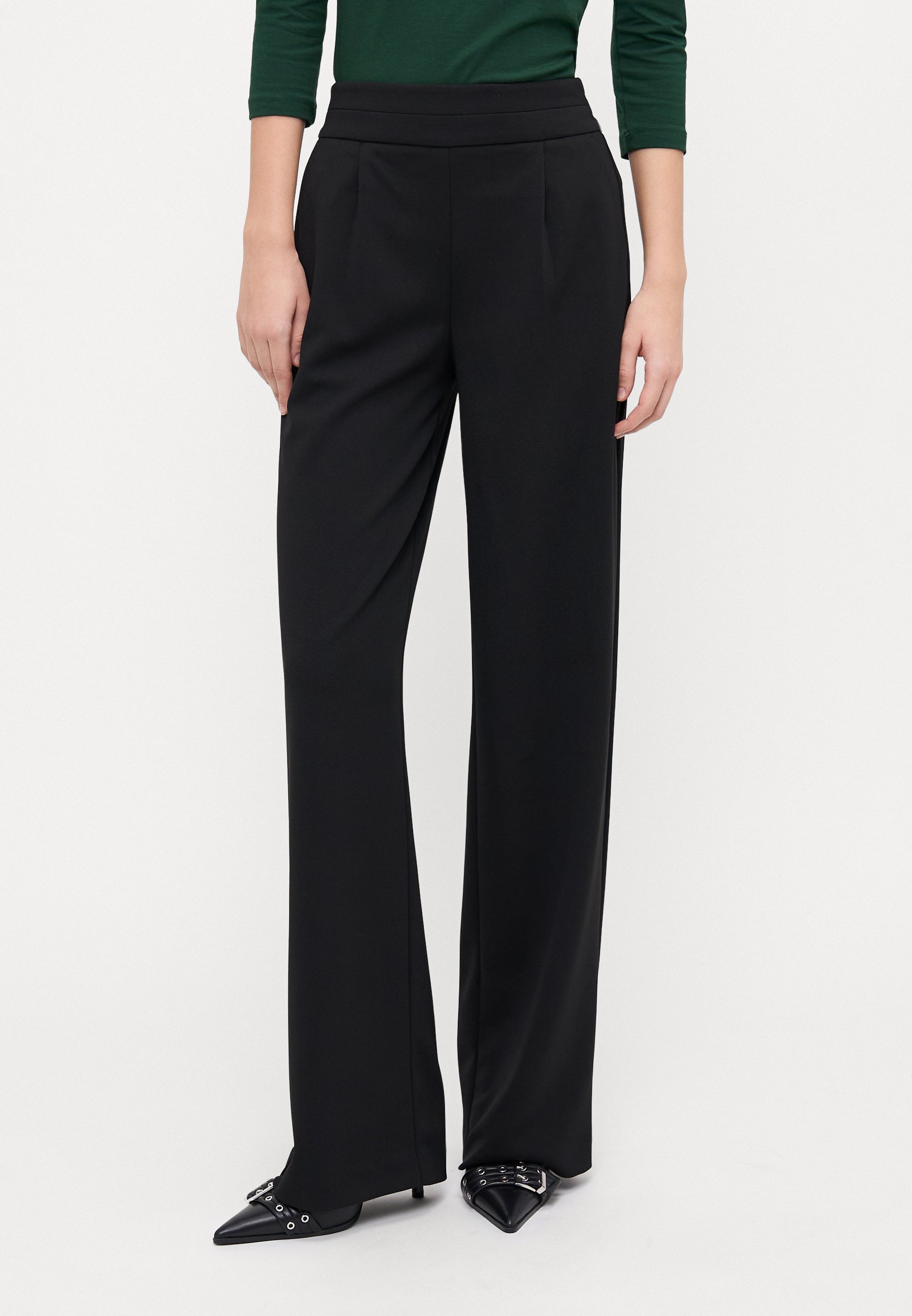 Only ONLPOPTRASH-CALY Life HW PB CRP Wide Pnt Pantaloni Eleganti Donna - Modello Palazzo, Vita Alta, Taglia XL/32