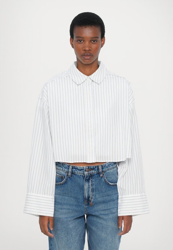 CROPPED ASTRA SHIRT - Hemdbluse - blu