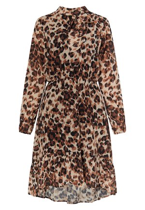 MIT LEOPRINT - Freizeitkleid - beige leo