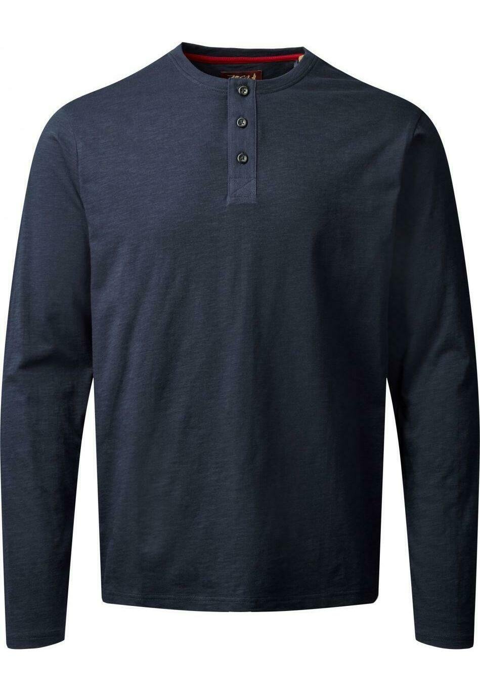 TOM TAILOR BASIC LONGSLEEVE HENLEY - T 