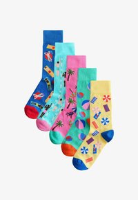 Unselected, blue yellow pink