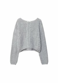 Stradivarius Strickpullover - metallic grey