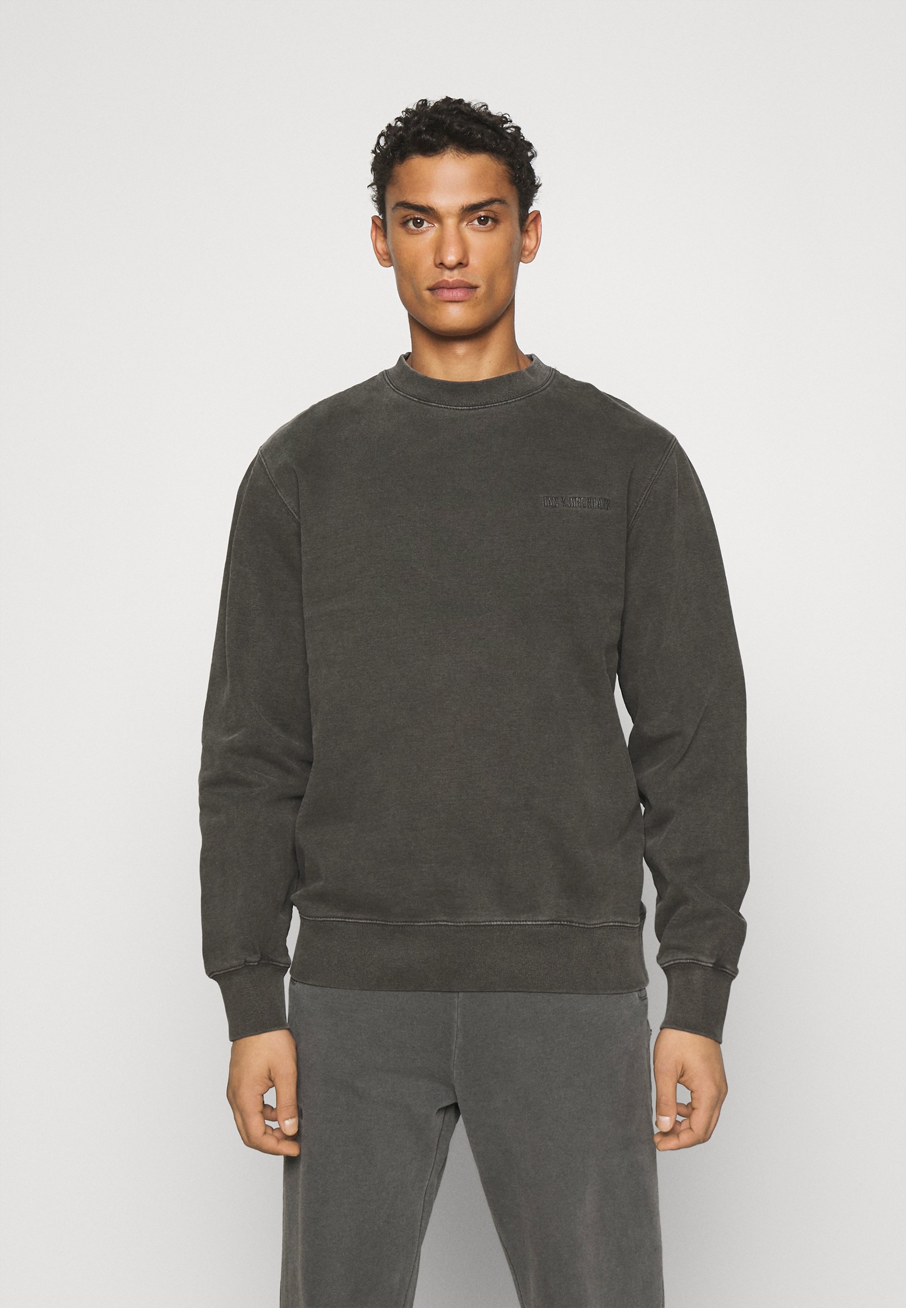 Han Kjøbenhavn Casual CREW Sweatshirt, Men's, Size: Medium, Dark grey