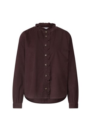 Street One Studio, LANGARM BLUSE MIT RUNDHALS UND RÜSCHEN - Blusa - russet red