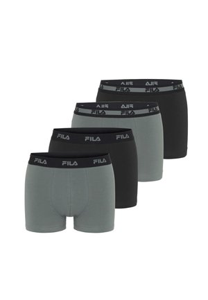 Fila, 4 PACK PLAIN - Boxers - kaki noir