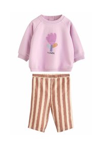 Next 2 PIECE WIDE LEG SET- REGULAR FIT - Bluză de molton - lilac purple flower  stripe