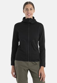 icebreaker - MERINO 560 HEAVY WEIGHT  REAL FLEECE ELEMENTAL II ZIP HOOD - Training jacket - BLACK Thumbnail Image 1