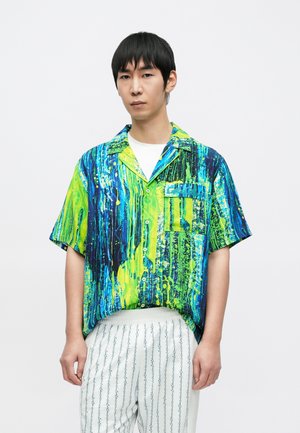 DRIP SHIRT - Hemd - petrol/lime
