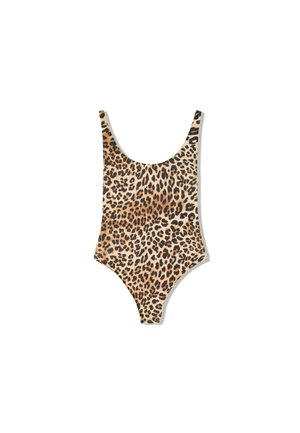 Bershka STRAPPY WITH GATHERED DETAIL  - Top - camel