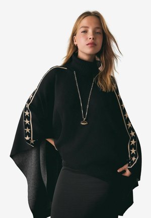 PONCHO   - Skraistė - black star