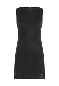 COATED DRESS - Τζιν φόρεμα - black
