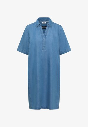 Cecil, KNEE-LENGTH DRESS IN A DENIM LOOK - Denimkjoler - mid blue wash