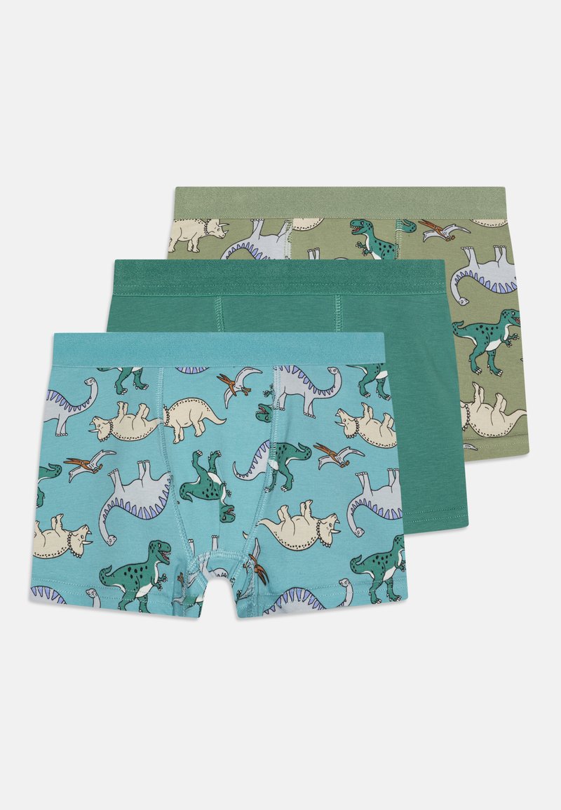 Lindex - ELASTIC DINO 3 PACK  - Culotte - dusty green, Ampliar