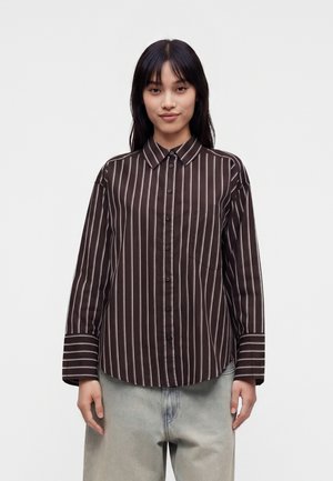 Gina Tricot, OVERSIZED SHIRT - Риза с копчета - pink/burgundy