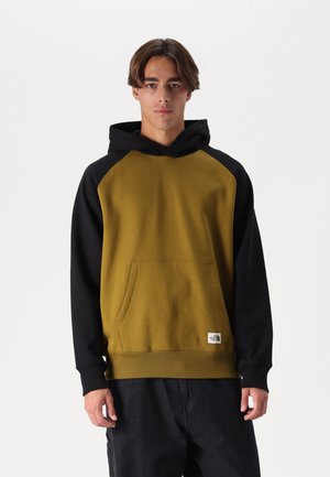 HERITAGE HOODIE - Felpa - moss green/black