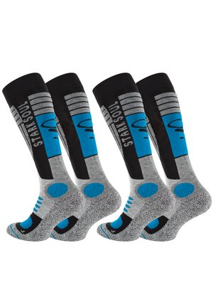 2 PAAR MIT SPEZIALPOLSTERUNG - Chaussettes - grau schwarz blau
