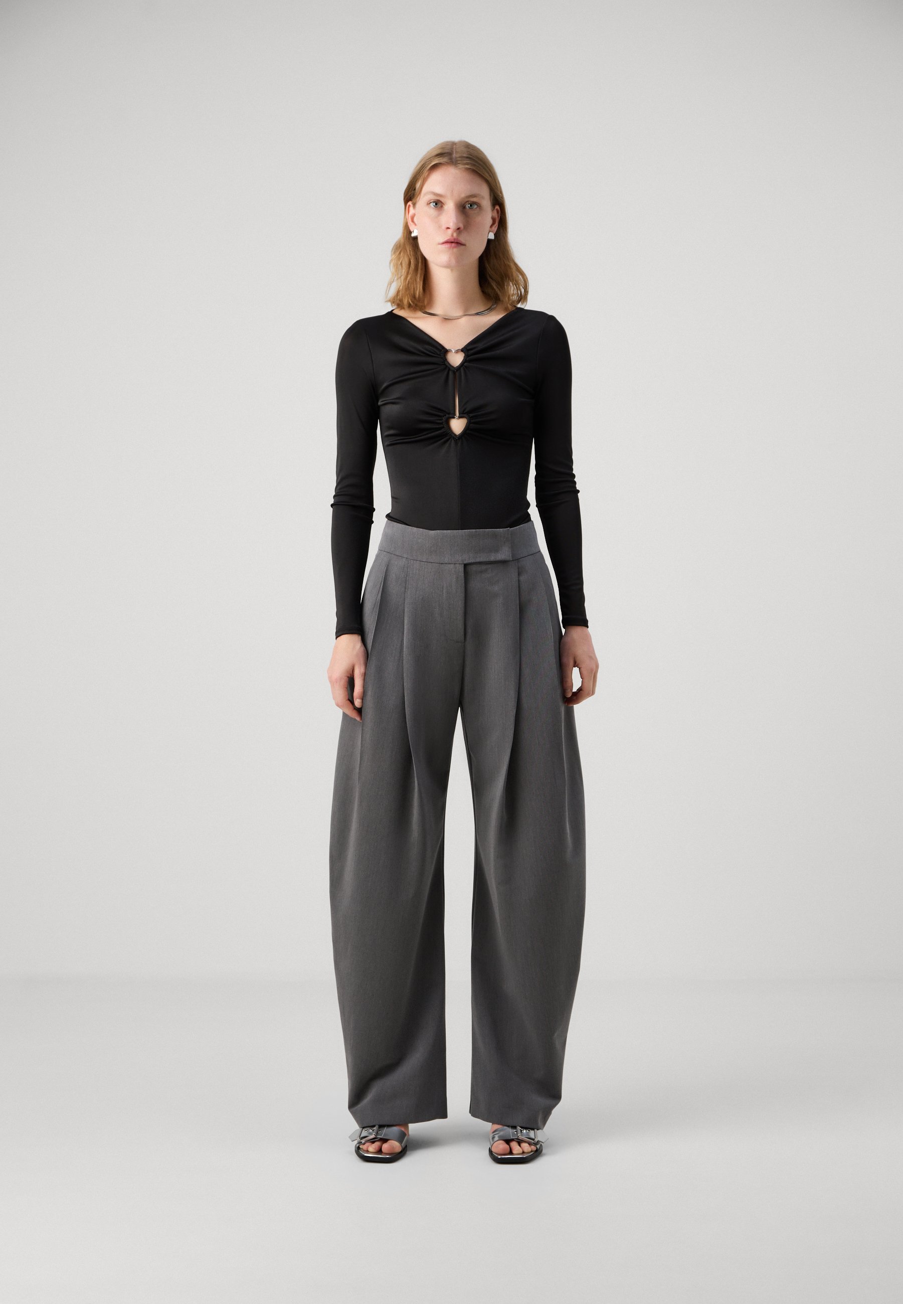 パンツ PINKO 104805 A2BP I53 Trousers Grey Thumbs_MAH---pinko---104981-