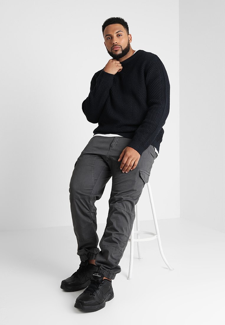 INDICODE JEANS LEVI PLUS - Pantaloni cargo - raven/grigio - Zalando.it