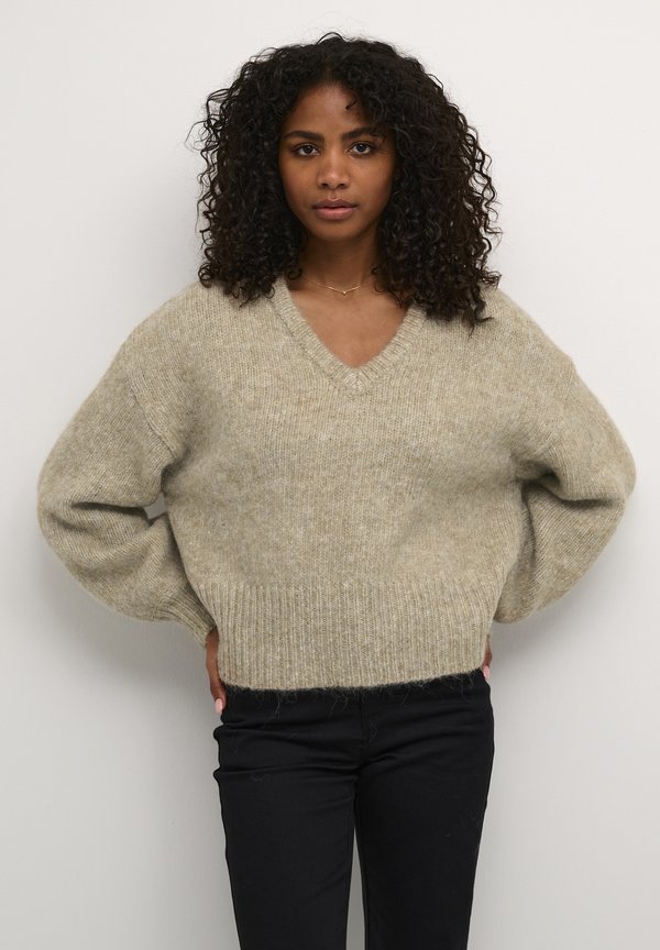 TRINA - Strickpullover - feather gray melange