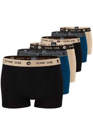 6 ER PACK - Boxers - schwarz braun dunkelblau taupe