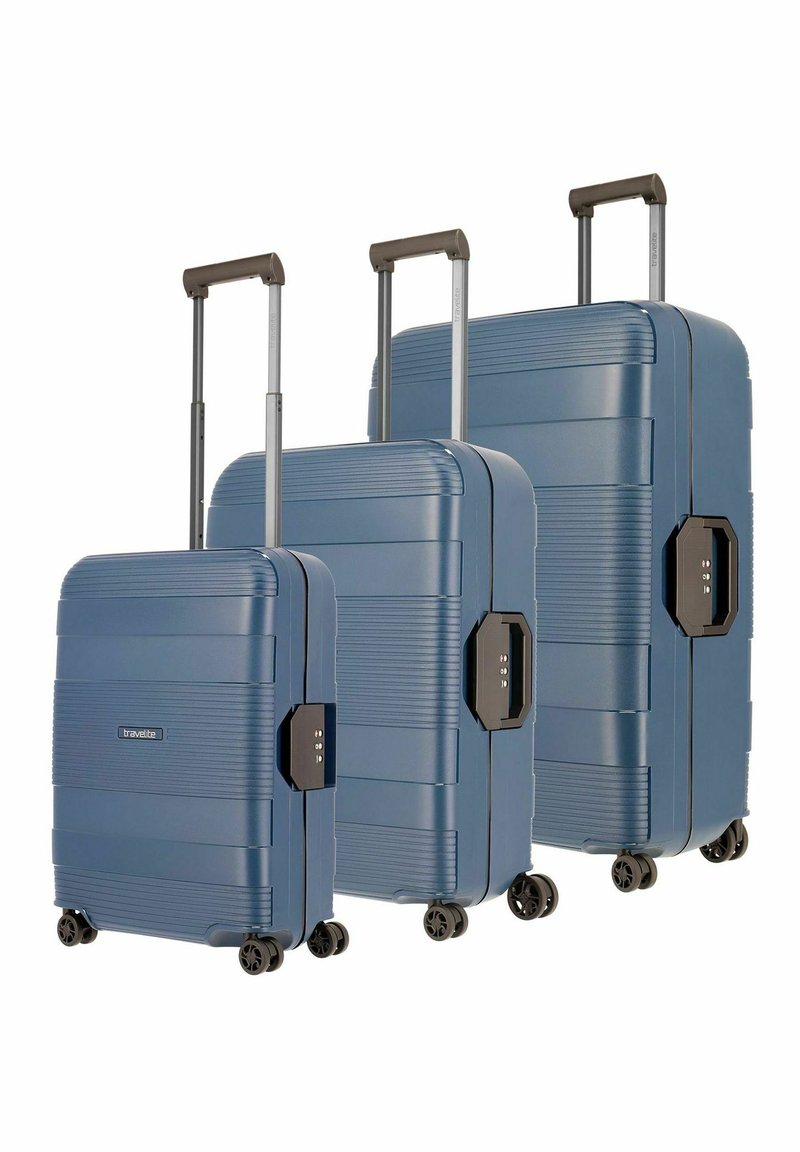 Travelite KORFU 4W TROLLEY 3 PACK Luggage set marine/dark blue