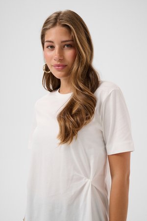 Love Copenhagen, LCDOMINIKA KNOT DETAIL T-SHIRT - T-shirt basic - snow white