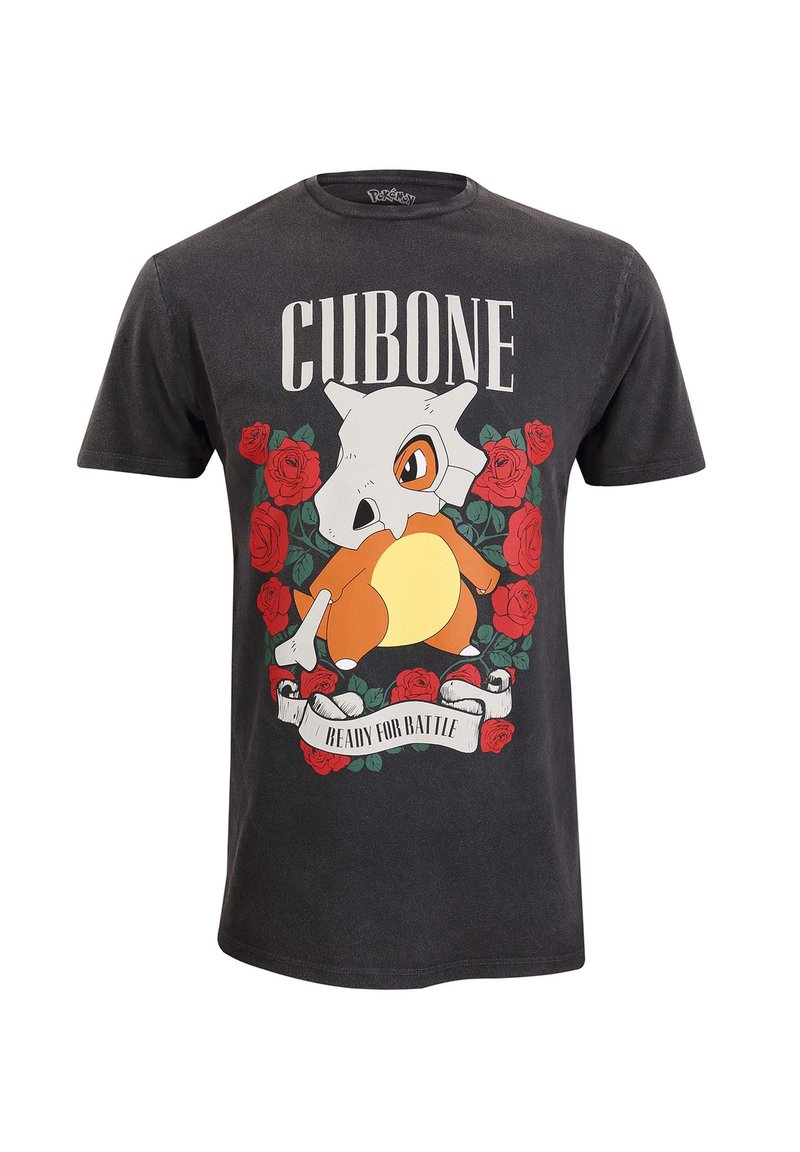 Pokemon - POKÉMON CUBONE ACID WASH - T-Shirt print - acid washed black, Vergrößern