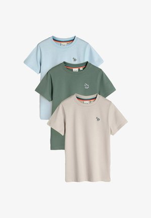 Paul Smith Junior, REGULAR FIT - SIGNATURE T-SHIRTS 3 PACK . - T-Shirt basic - green brown stone