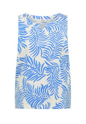 Cecil, TOP WITH SPLIT NECK AND TWO-TONE-MUSTER - Débardeur - vanilla white