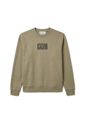 Calvin Klein Jeans, BOX LOGO - Sweatshirt - oil green