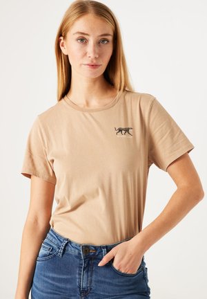 Garcia T-shirt print - iced coffee