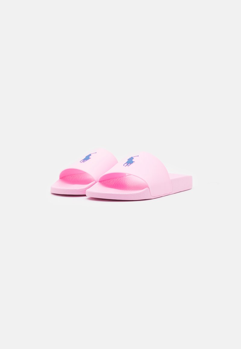 aparato Oferta De Dios Polo Ralph Lauren SLIDE - Chanclas de baño - pink/blue/rosa - Zalando.es