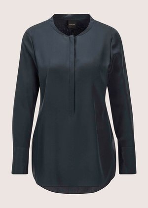 MADELEINE, MADELEINE BLUSE LANGE SEIDENBLUSE IN KRAGENLOSER FORM - Blouse - navy