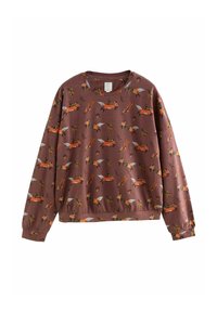 Unselected, chocolate brown fox print