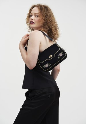 FABLE ENGLAND ROSE EMBROIDERED - Borsa a mano - black