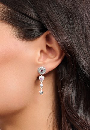 THOMAS SABO, OHRRING KOSMISCHE TALISMANE MIT BUNTEN STEINEN - Boucles d'oreilles - silver-coloured farben weiß lavender pink rot