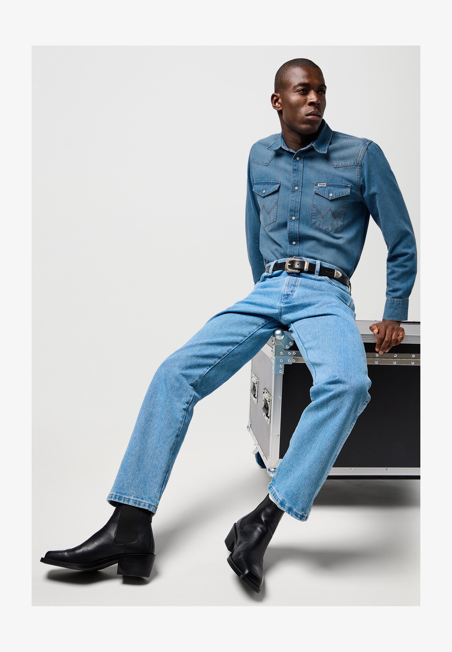 Wrangler Camicia Western Per Bambini E Ragazzi - Colletto Largo E Polsini A Scatto